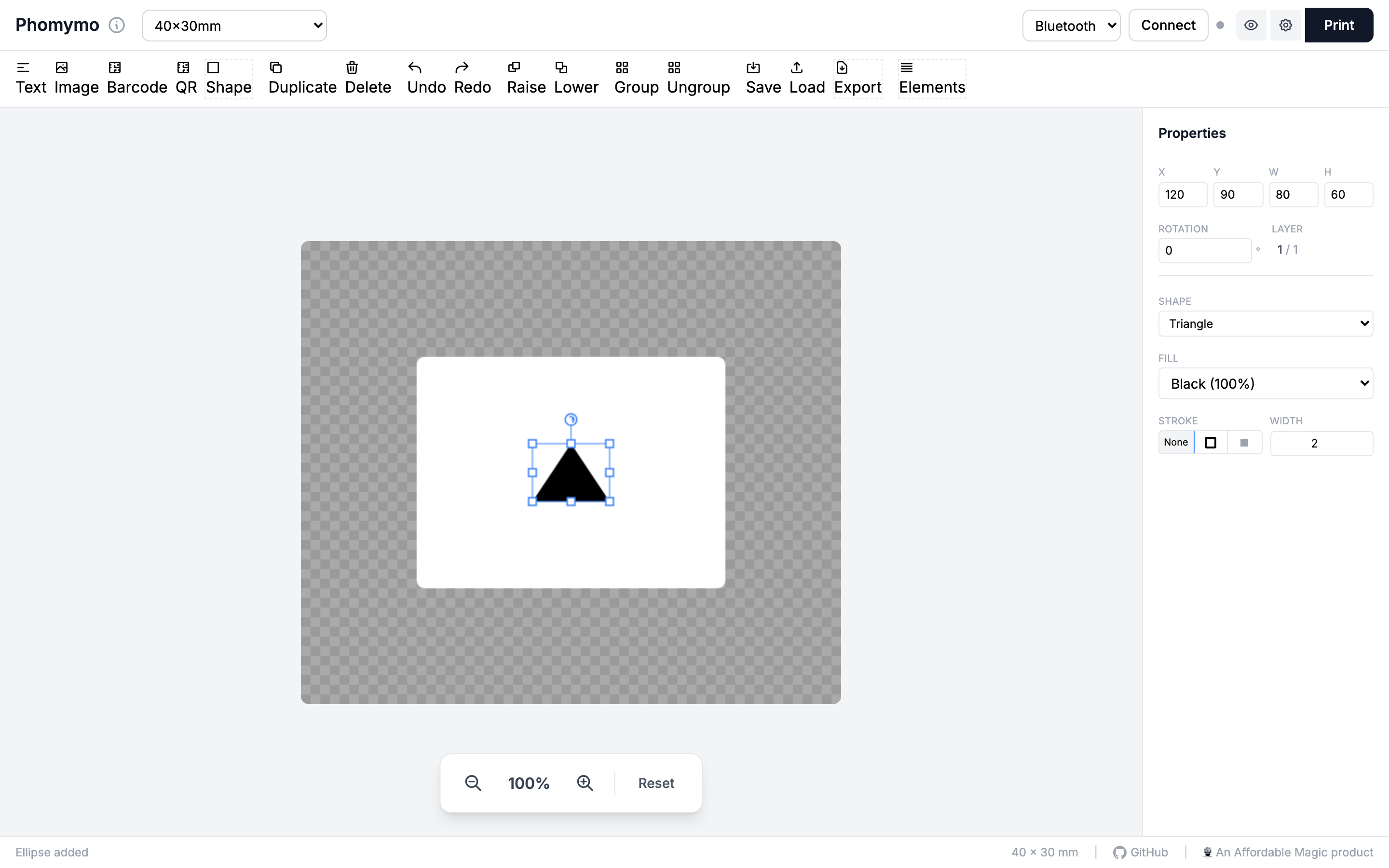 Shape modified